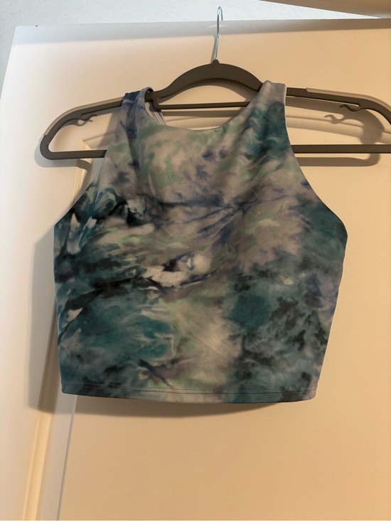 Athleta Tops - Athleta Tie-Dye High Neck Crop Tank Top in Teal & Blue